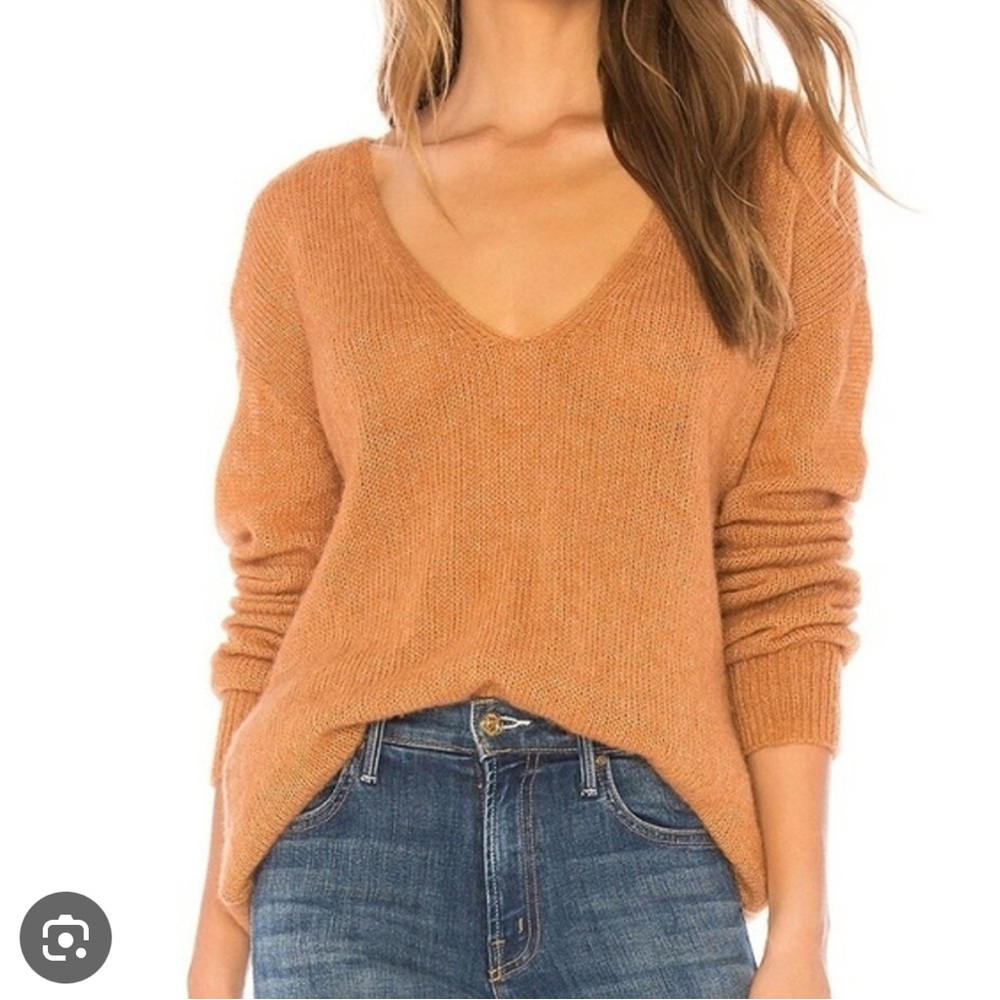 Free People Women's Orange Sweater